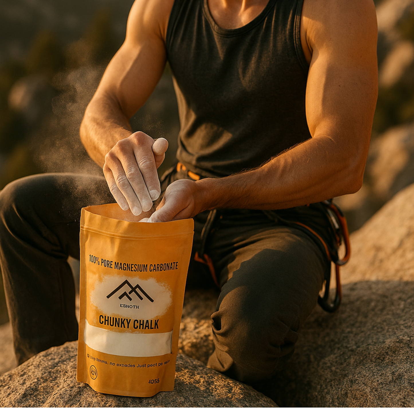 Magnesio Chunky Chalk Eskotin – 400 g | Máximo Agarre para Escalada en Roca, Boulder y Rocódromo