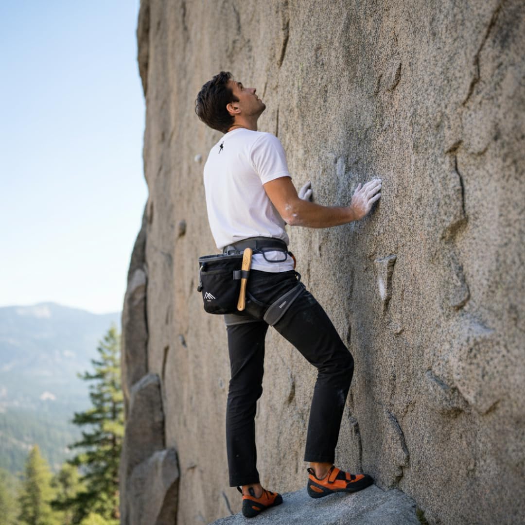 Magnesium Chunky 400g Complete Climbing Kit + Chalk Bag + Brush – Climbing, Boulder, Weightlifting and Calisthenics – Climbing Pack