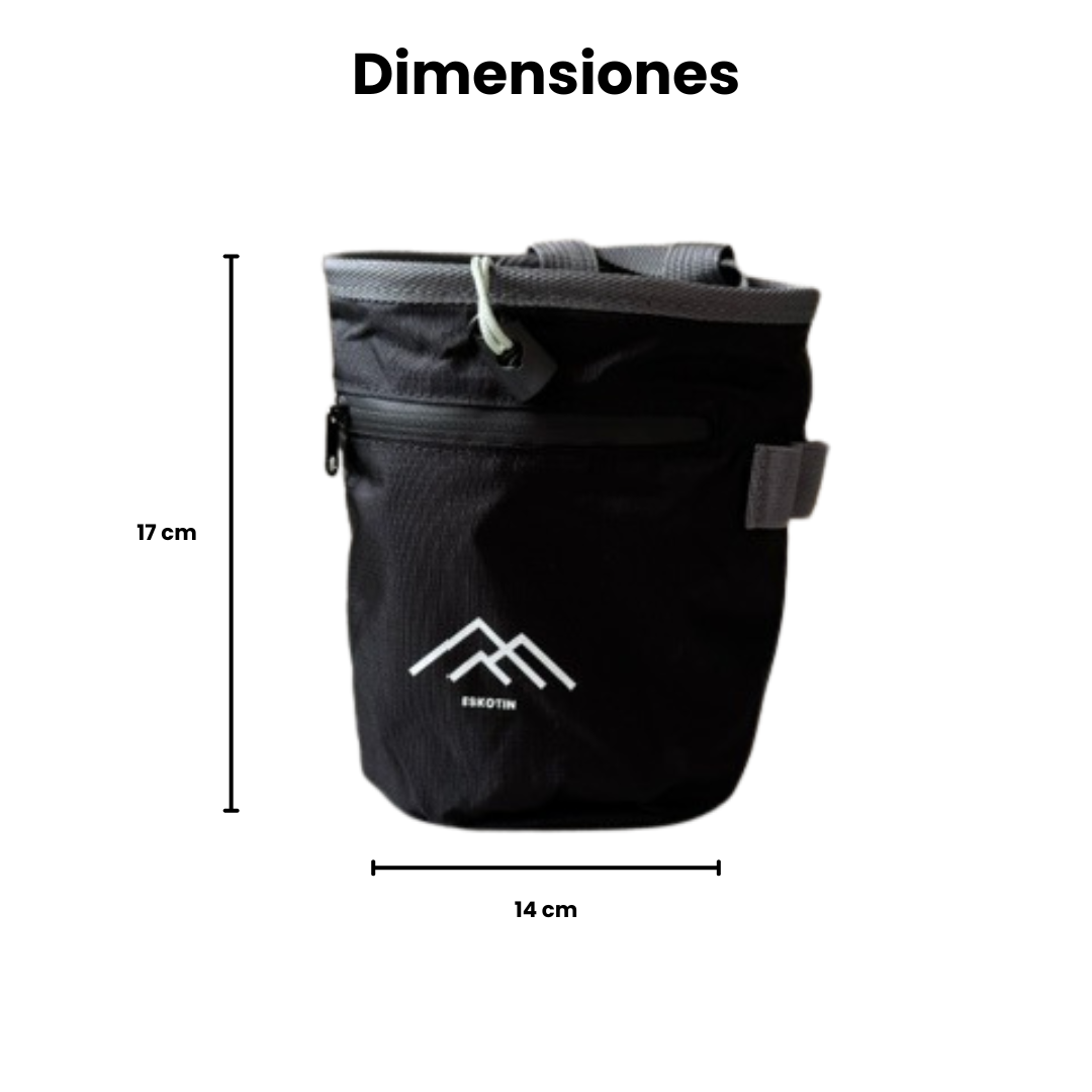 バッグ wake sapporo MOPS WAKE Chalk Bag Ex Bolsa de Magnesio Eskotin | Chalk Bag Ergonómica de Escalada