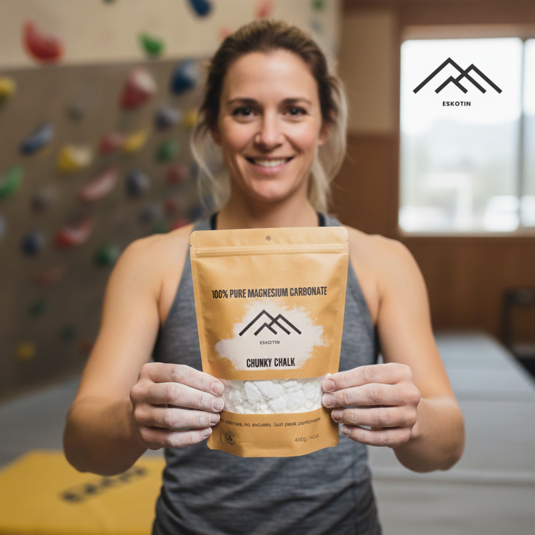 Magnesio Chunky Chalk Eskotin – 400 g | Máximo Agarre para Escalada en Roca, Boulder y Rocódromo